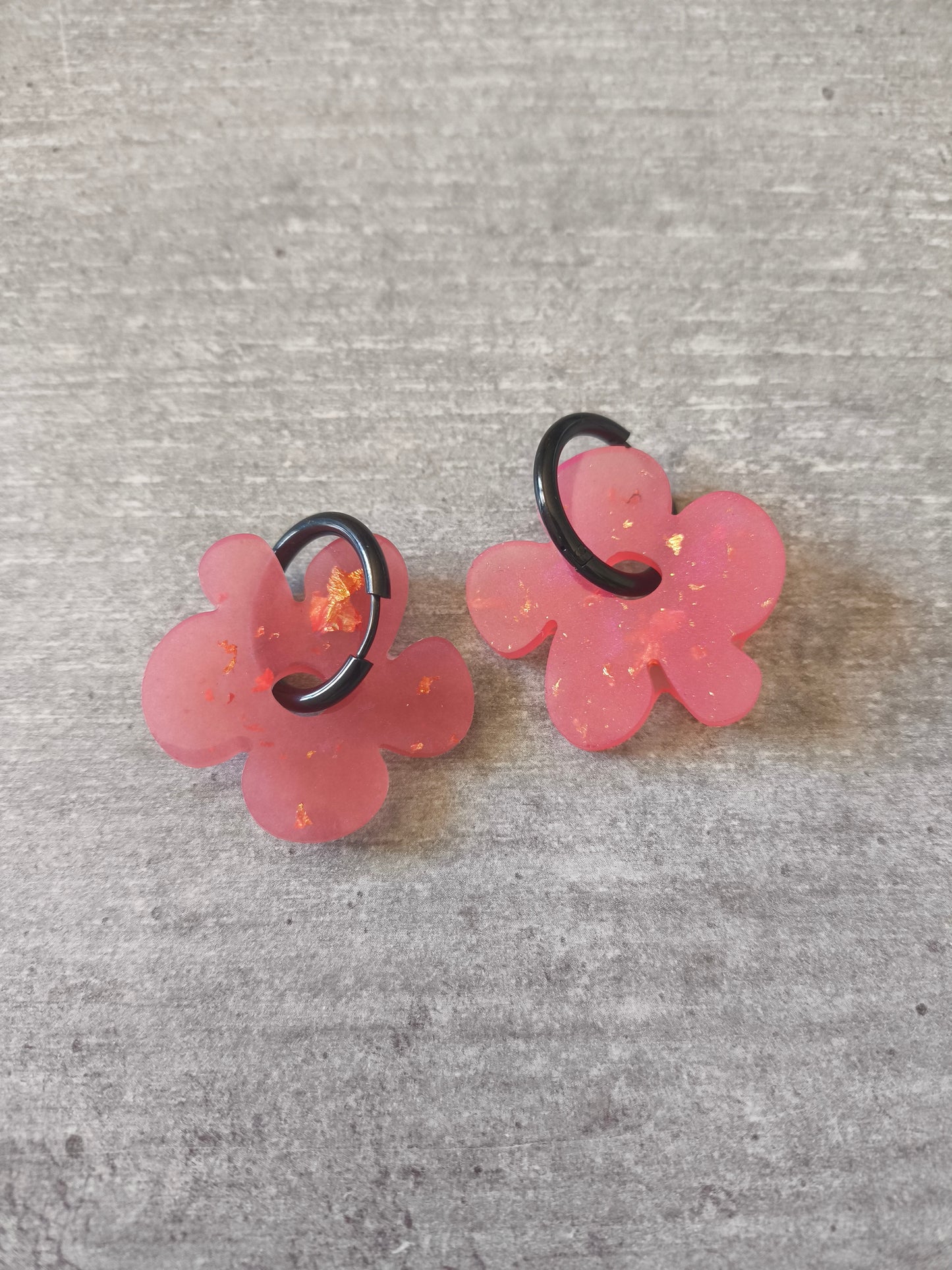 Boucles d'oreilles rose