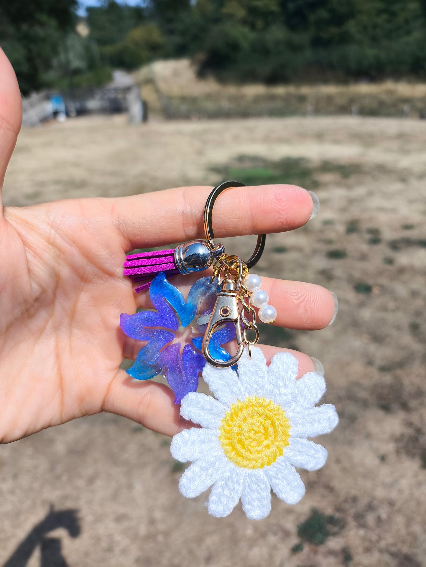 Porte clés fleurs