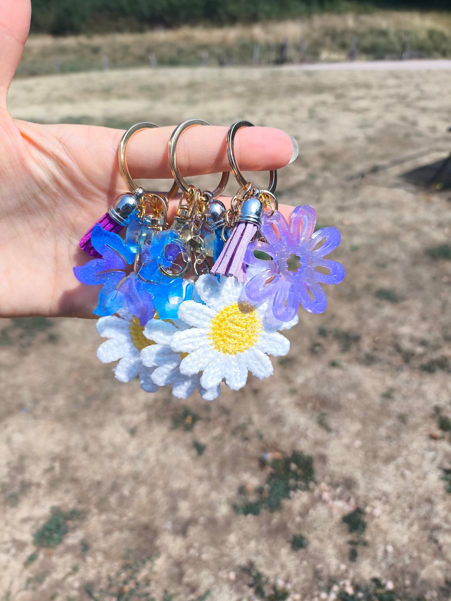 Porte clés fleurs